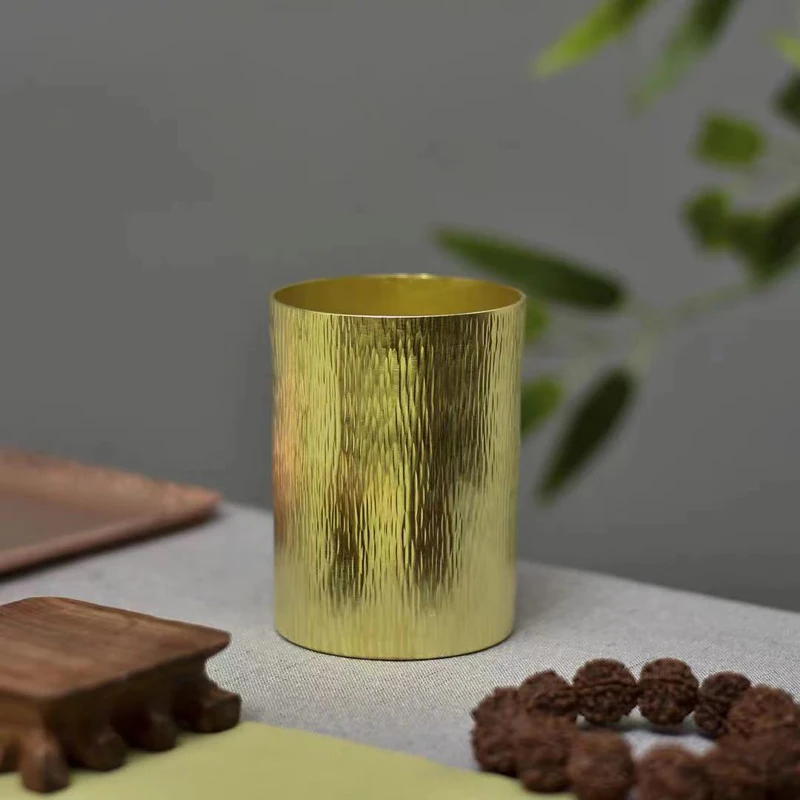 Толстый кружка из чистой меди дозатор кофейного порошка чашки ручной работы