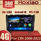 6G + 128G Android 10 для Honda CR-V 3 RE crv 2006 - 2011 автомобильное радио мультимедийный видеоплеер GPS RDS 2 din IPS 360 панорамный солнечный луч