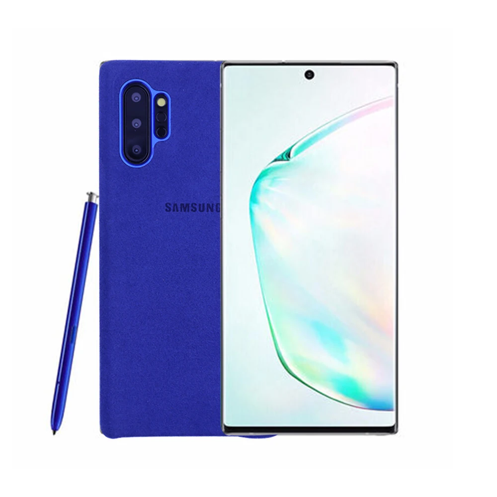 Оригинальный Роскошный кожаный чехол для телефона Samsung Note 10 plus замшевый защитный