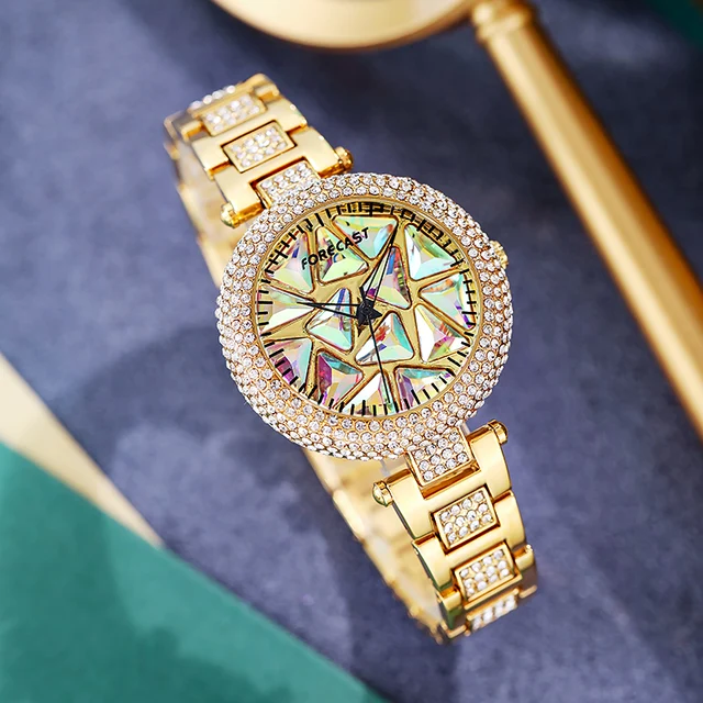 Elegant Quartz Women Watch - Luxury Rhinestone Style 4