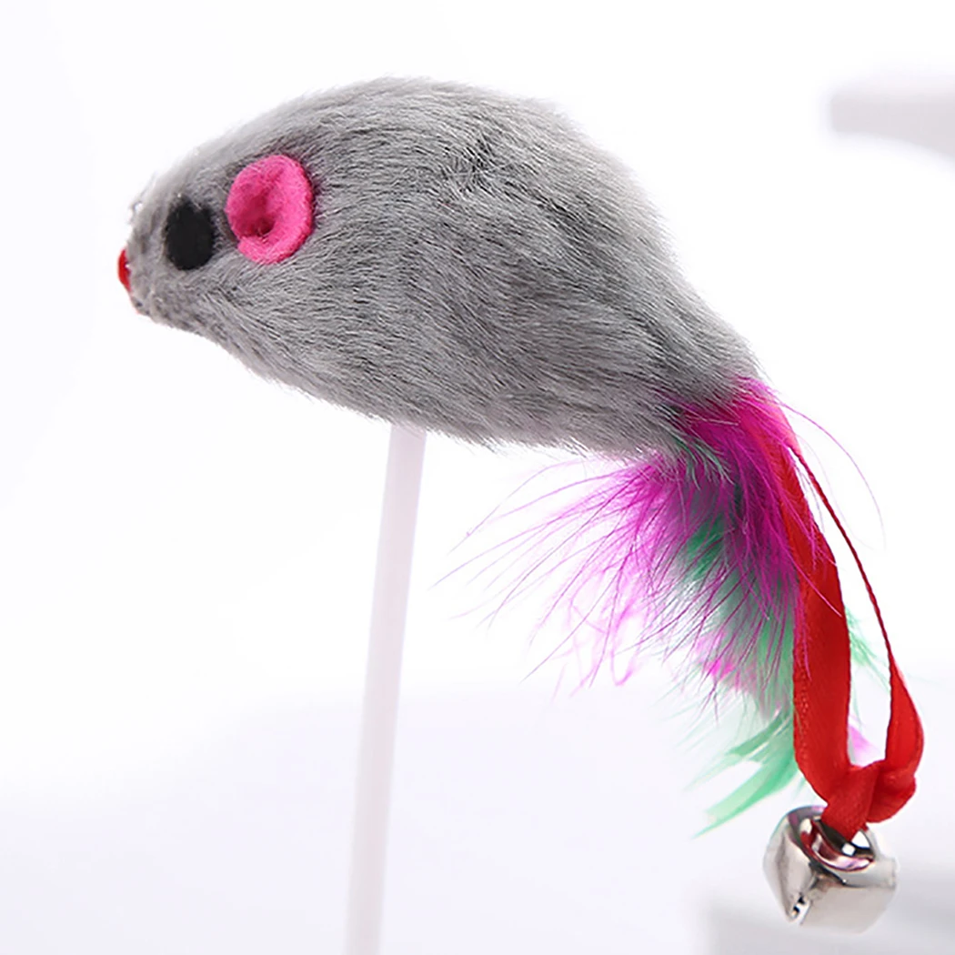 2 шт. кошка игрушка пластиковые кошачьи игрушки перо забавные кошки мышки Форма