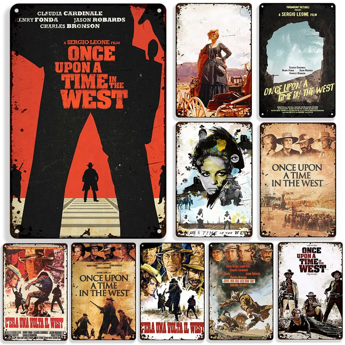 Металлический постер Once Upon a Time in the West металлическая пластина для дома и бара