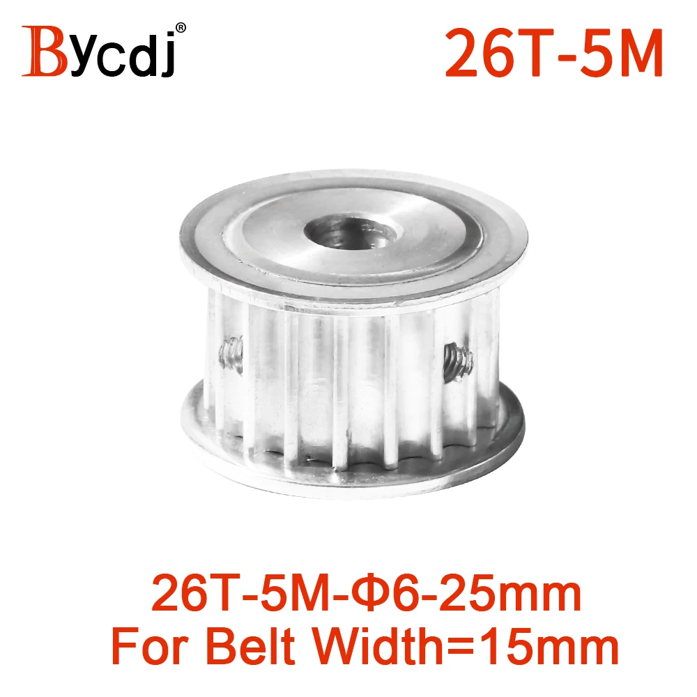 Синхронный зубчатый шкив HTD5M с 26 зубцами диаметром 6/6 35/8/10/12/14/15/16/17/18/19/20/22 мм для