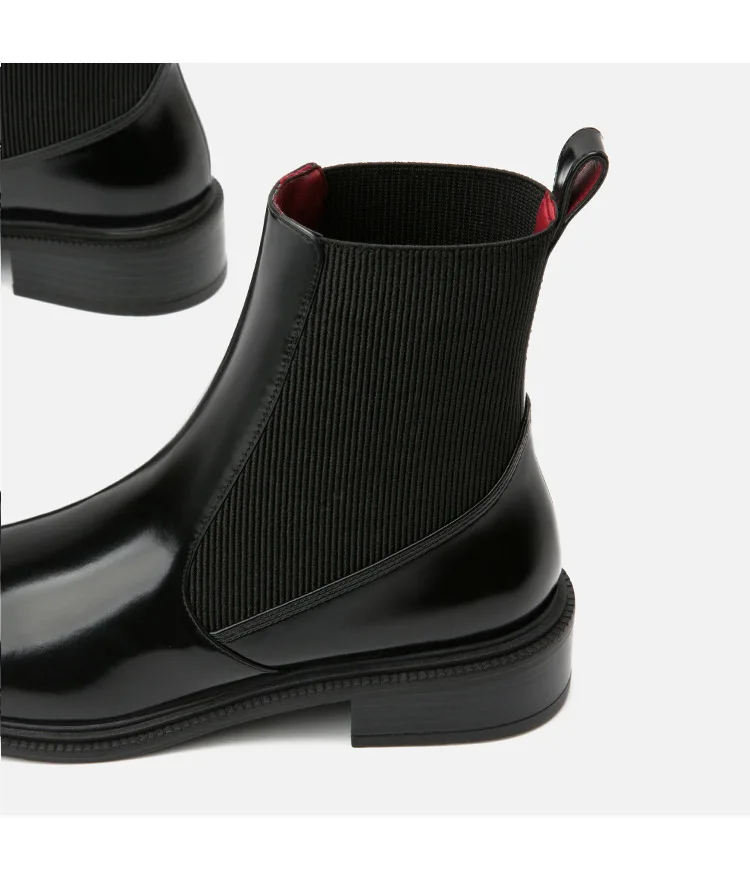SWYIVY Chelsea Boots Womens Women Winter Ankle Boots Female Designer Shoes Casual Plush Warm Black Shoes Ladies Snow Boots