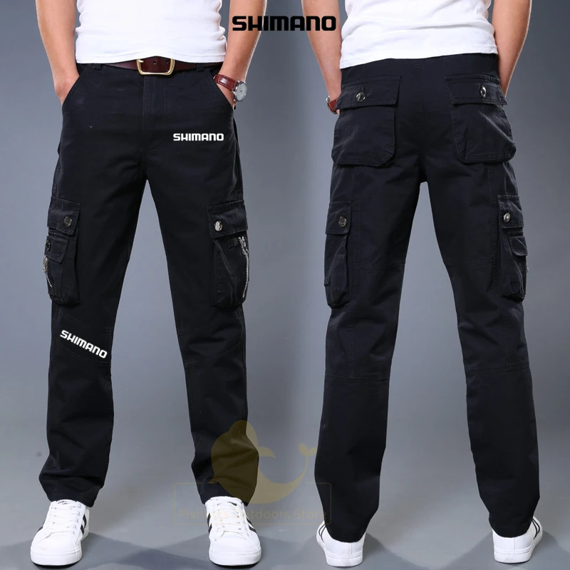 

2021 Autumn Winter Outdoor Men's Fishing Pants Cotton Camouflage Military Fishing Pants Hiking Tactical Multi-pocket Trousers
