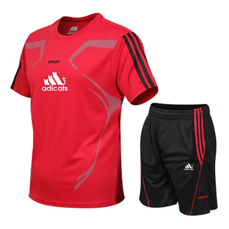 

Men's Summer Short-Sleeved T-Shirt New Korean Version Of The Trend Of Casual Sports Suits Fashion Printing Fitness Clothes Tide