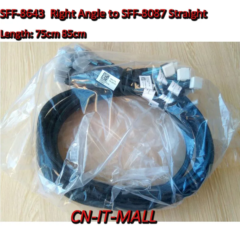 

New HD Mini SAS Cable SFF-8643 Right Angle to SFF-8087 Straight Array Card Back Panel Connector 75cm 85cm R0087