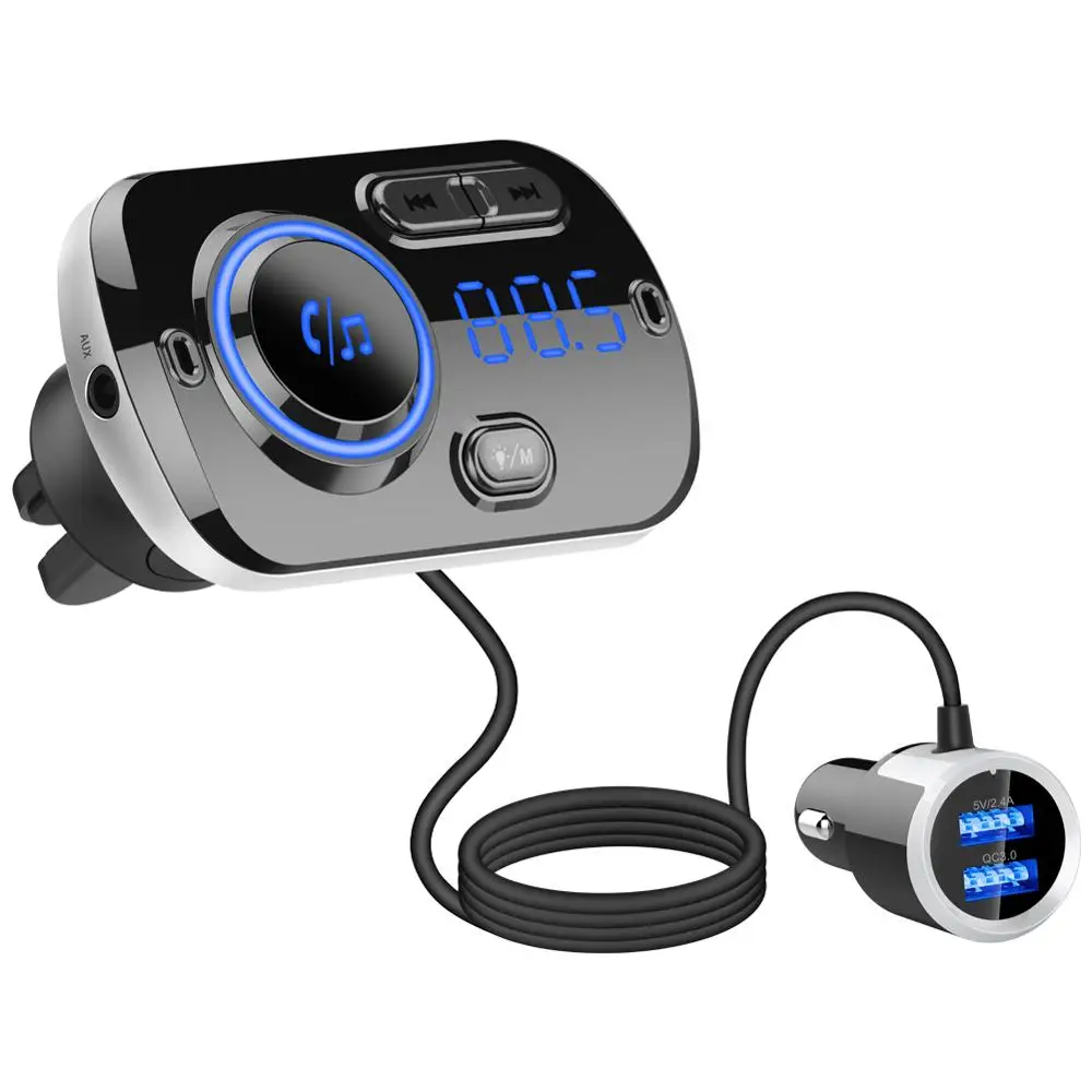 Автомобильный FM трансмиттер Bluetooth совместимый с 5 0 USB автомобильный комплект