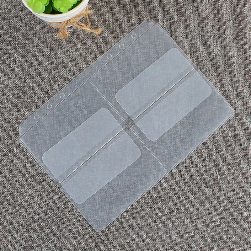 Прозрачный держатель для карт 10 шт./лот аксессуары из ПВХ колец переплетов A5