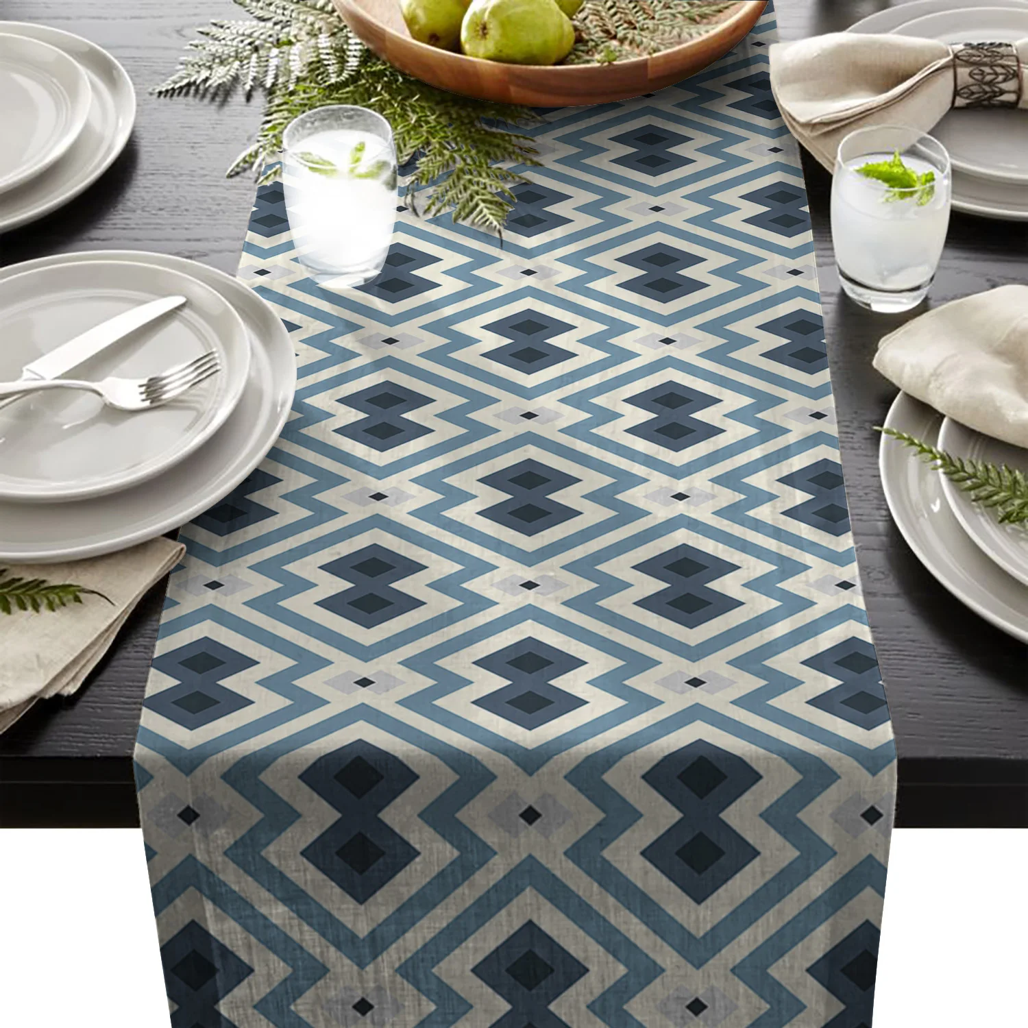 Геометрическая плитка настольная дорожка s для свадьбы отеля обеда вечерние