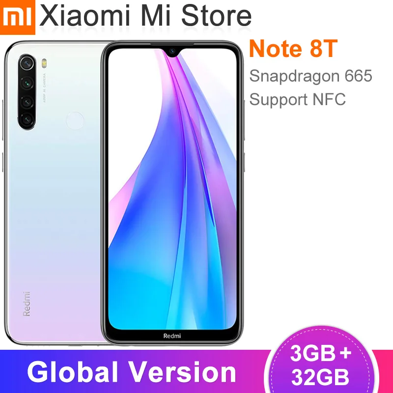 Глобальная версия смартфона Xiaomi Redmi Note 8T 3 ГБ 32 NFC 48 МП четырехъядерный процессор