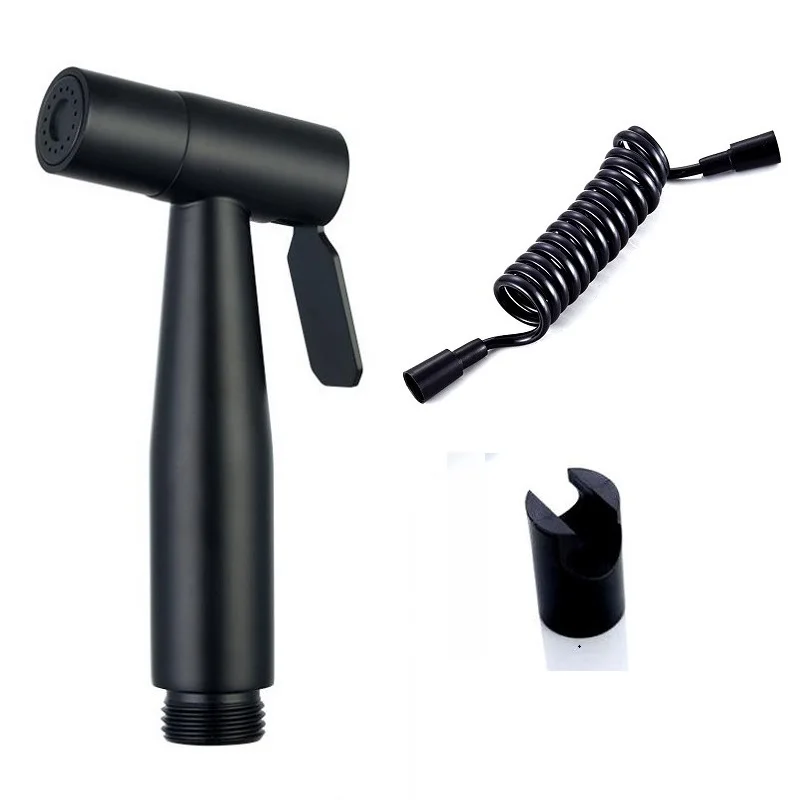 

Toilet Sprayer HandHeld Bidet Toliet Sprayer Set Wash Diaper Sprayer Shower Bathroom for wowen Toilet Bathroom 304 Stell black