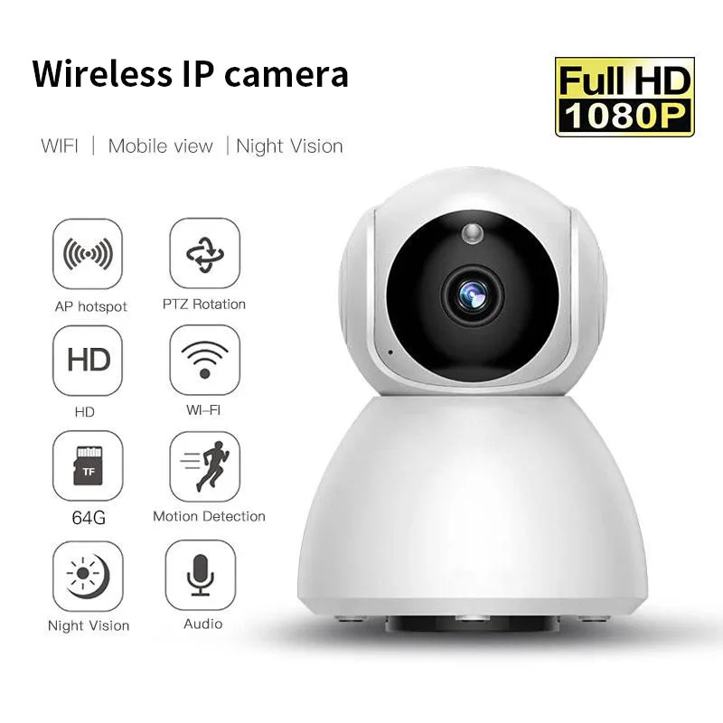 1080P 720P HD мини WiFi Беспроводная ip камера Двусторонняя аудио PTZ IR ночного видения