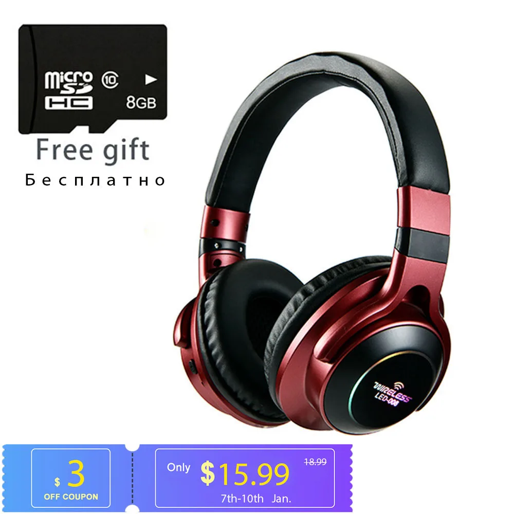 Гарнитура с микрофоном поддержка TF карты FM режим аудио разъем