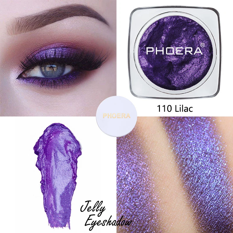110-Lilac 12 цветов монохромный перламутровый желе тени для век Крем Макияж Тени для век Палитра блестящая металлическая паста для вечерние фестиваль TSLM2 - Цвет: 110-Lilac