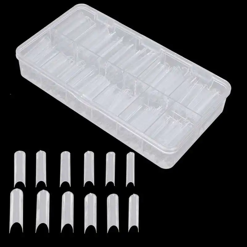 

Acrylic Liquid Nail Art Extra Long False Nail Tips U Shape Fake Nail Tips with Box for Nail Salon DIY Nail Art Acrylic