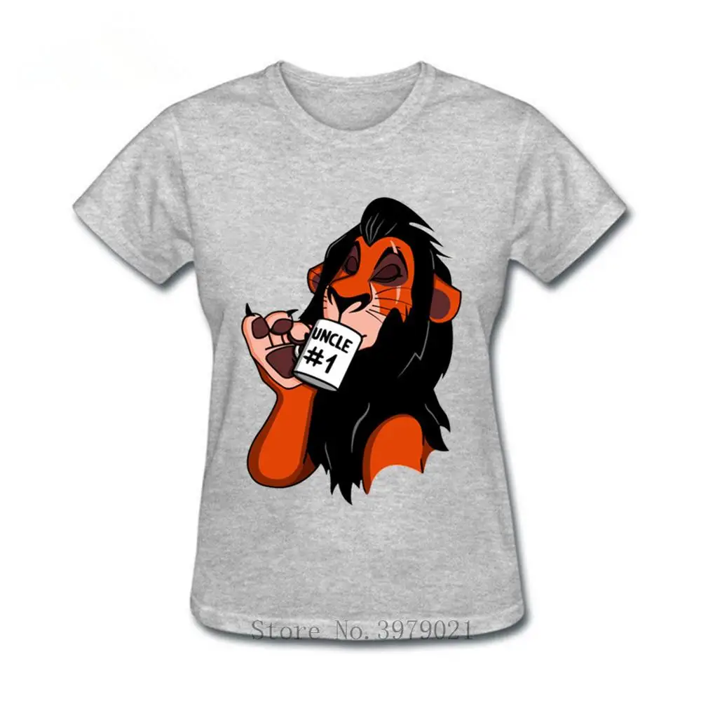 Король Лев шрам дядя футболка с изображением в стиле аниме Для женщин футболки
