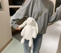 30cm soft toy bunny bag cartoon rabbit shoulders bag funny toy bunny doll cute sling bag large capacity