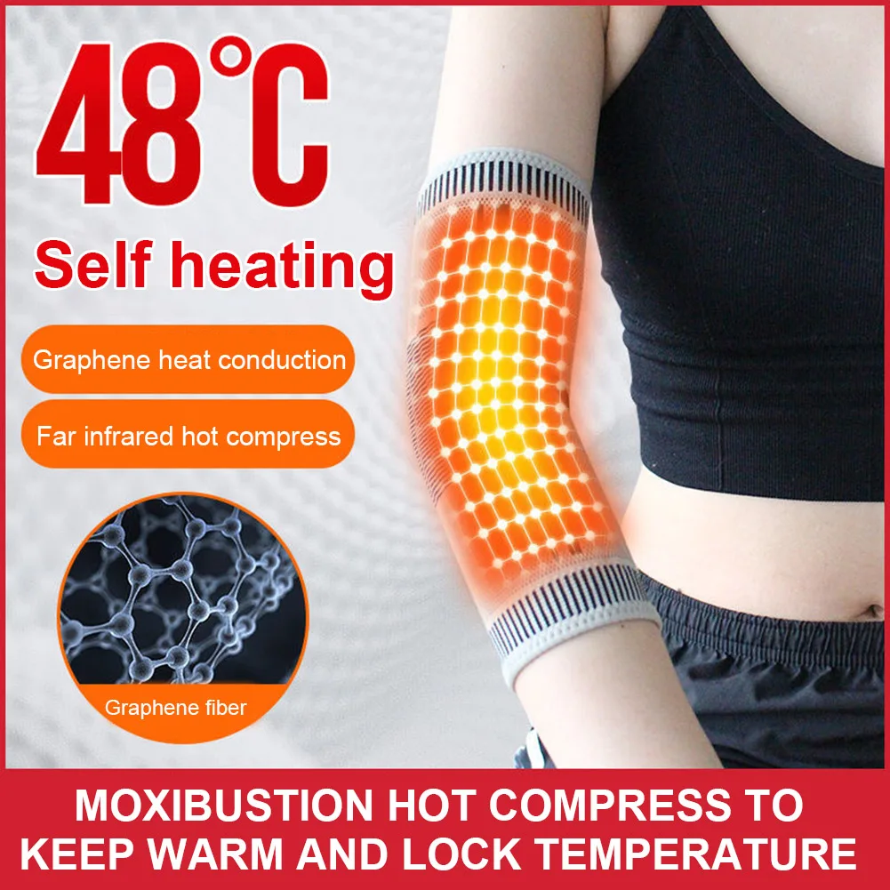 2 Pcs Self Heating Elbow Support Pad Arm Compression Support