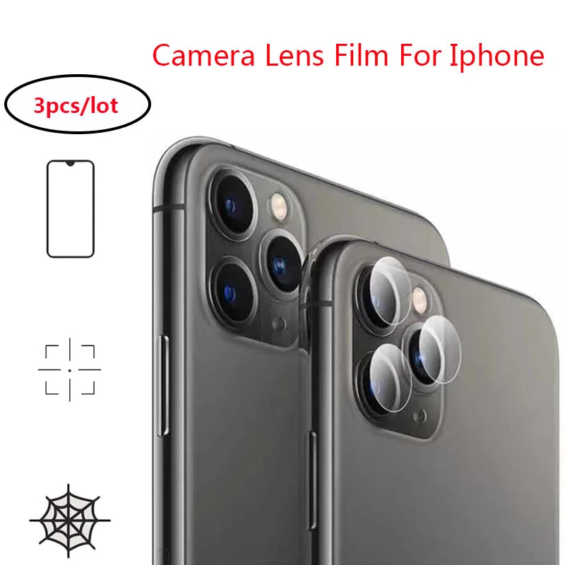 

3 шт., Защитное стекло для объектива камеры 11pro Max XS Max XR 8Plus 7 Plus 8 7 Plus 6 6S