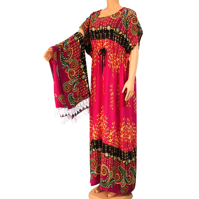 Новинка 2020 Африканское платье Dashikiage для женщин 100% хлопок цветочный принт