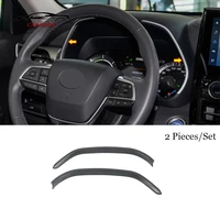 2020 2021 2022 abs wood grain car dashboard decor cover sticker trim strips lhd styling for toyota highlander accessories 2 pcs
