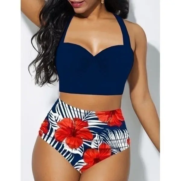 

Womens Push Up Padded Bra Bikini Set High Waisted Swimsuit Floral Bathing Suit Swimwear Summer Bathing Suit Beachwear
