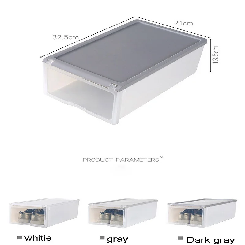 

Drawer Transparent Storage Shoees Box Thickened Sneakers Sports Box Stackable Plastic Case Drawers Wardrobe Bedroom Organizer