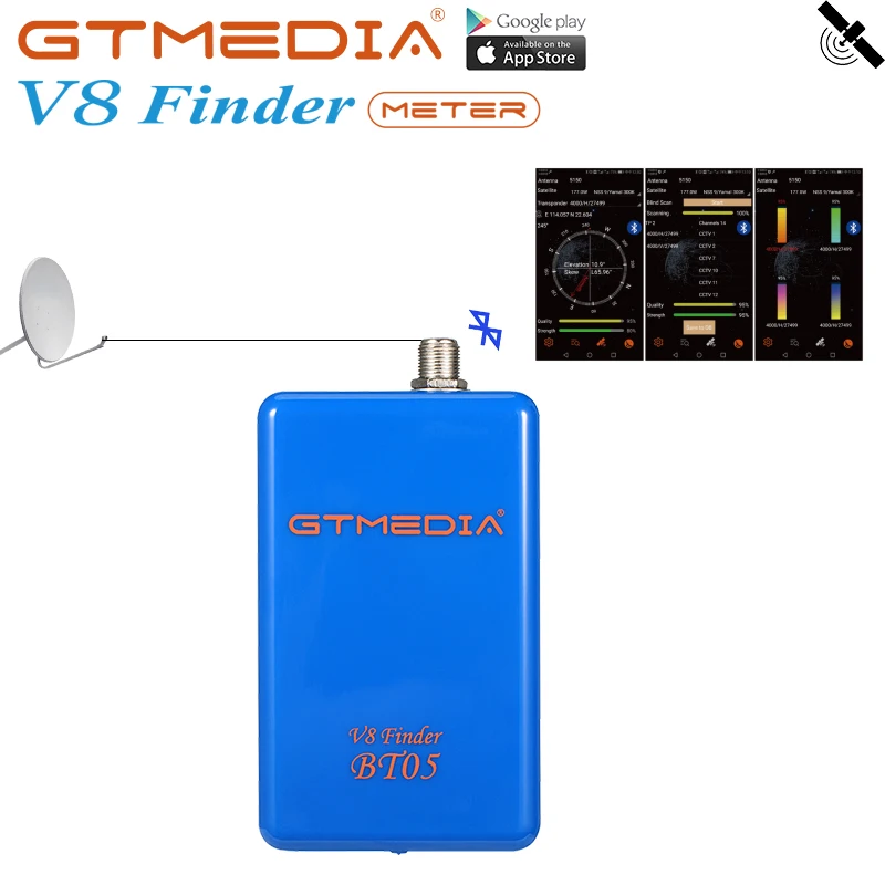 Спутниковый искатель GTMEDIA V8 для спутникового ТВ приемника DVB S2/S Satfinder с поддержкой