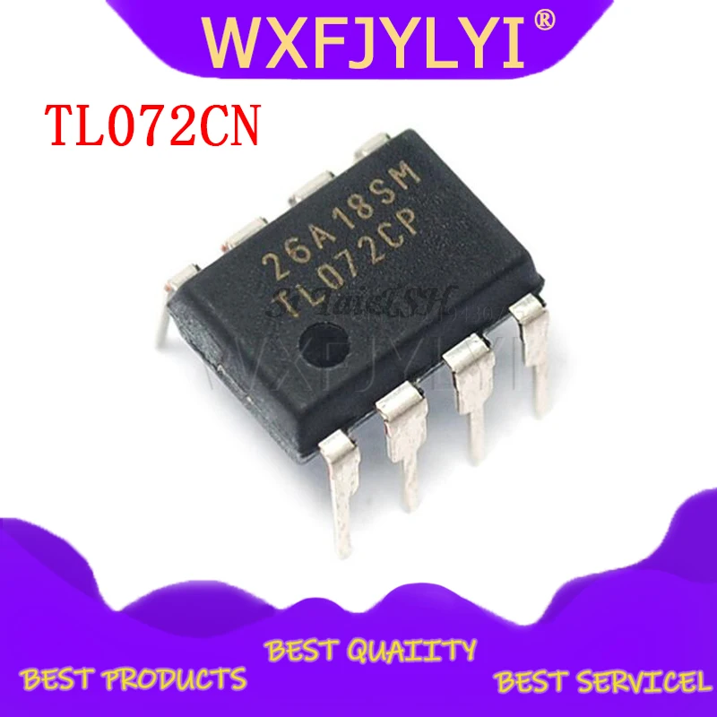 10 шт./лот TL072CN TL072 TL072C TL072CP DIP 8 = NJM072D 072D усилители Op Amps Dual низкий уровень шума JFET