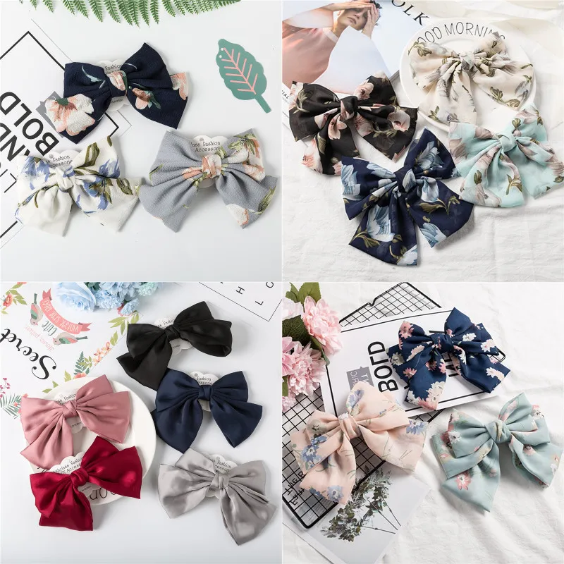 

Bohemia Barrette Floral Hairgrips Large Bow Hairpin For Women Girl Ladies Flower Hair Clips Korean New Arrival Hair Accessories