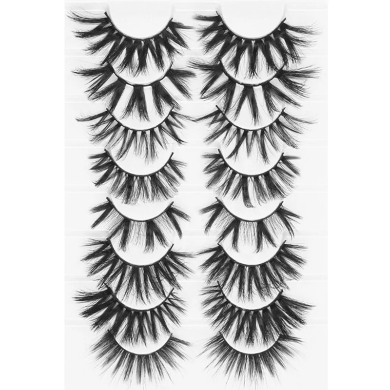 8 пар 3D норковые накладные ресницы натуральные длинные Wispies пушистые для