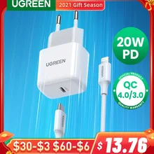 UGREEN PD Charger 20W USB C Charger for iPhone 13 12 11 Fast Charging USB Charger for Samsung S10 Xiaomi Mobile Phone Charger