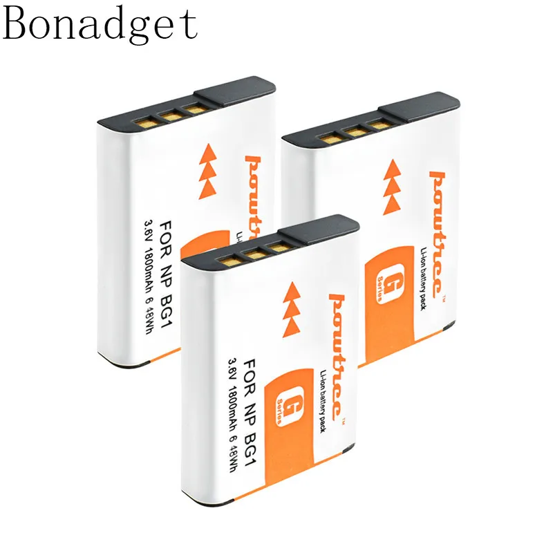 Bonadget Батарея 3 6 V 1800 мА/ч NP BG1 NPBG1 Перезаряжаемые для sony цифровой Камера детали Cyber