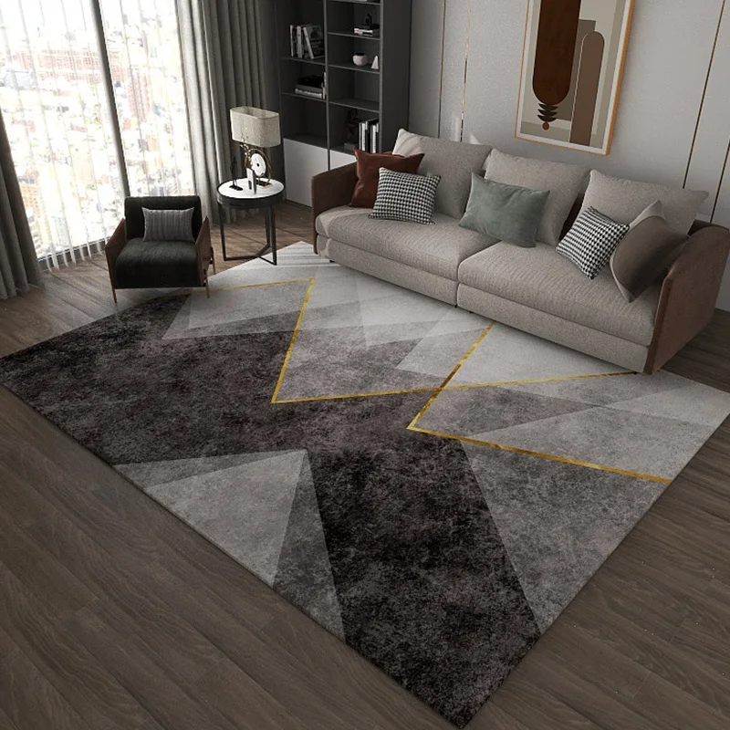 

Bedroom Living Room Decorative Carpet Bathroom Non-slip Large Carpet Home Living Room Modern Luxury Soft Geometric Carpet