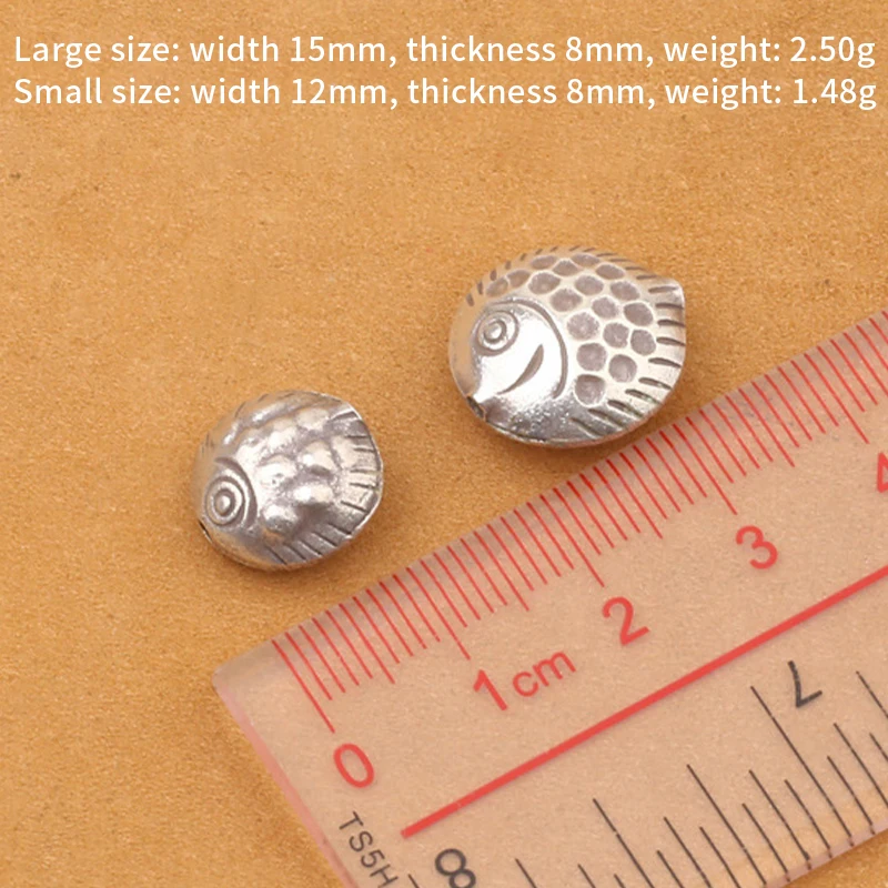 Wholesale S925 Sterling Silver DIY Accessories Thai Handmade Cute Fish Bracelet With Cloud Beads