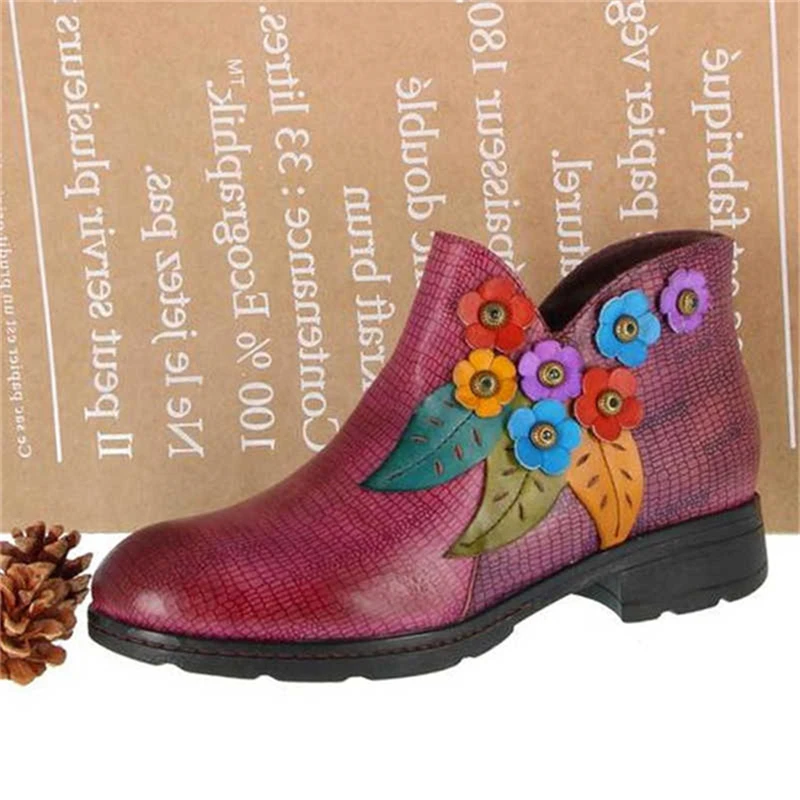 Ботильоны из натуральной кожи женская зимняя обувь на среднем каблуке Платформа