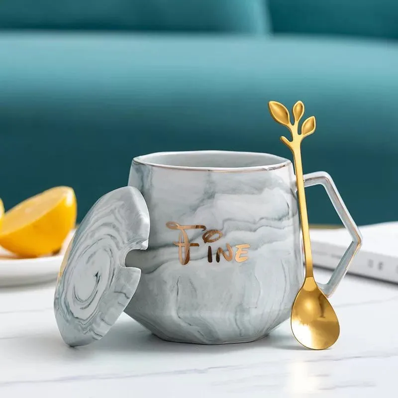 Керамическая кружка для пары Подарочная коробка набор с кофейной ложкой Офисная