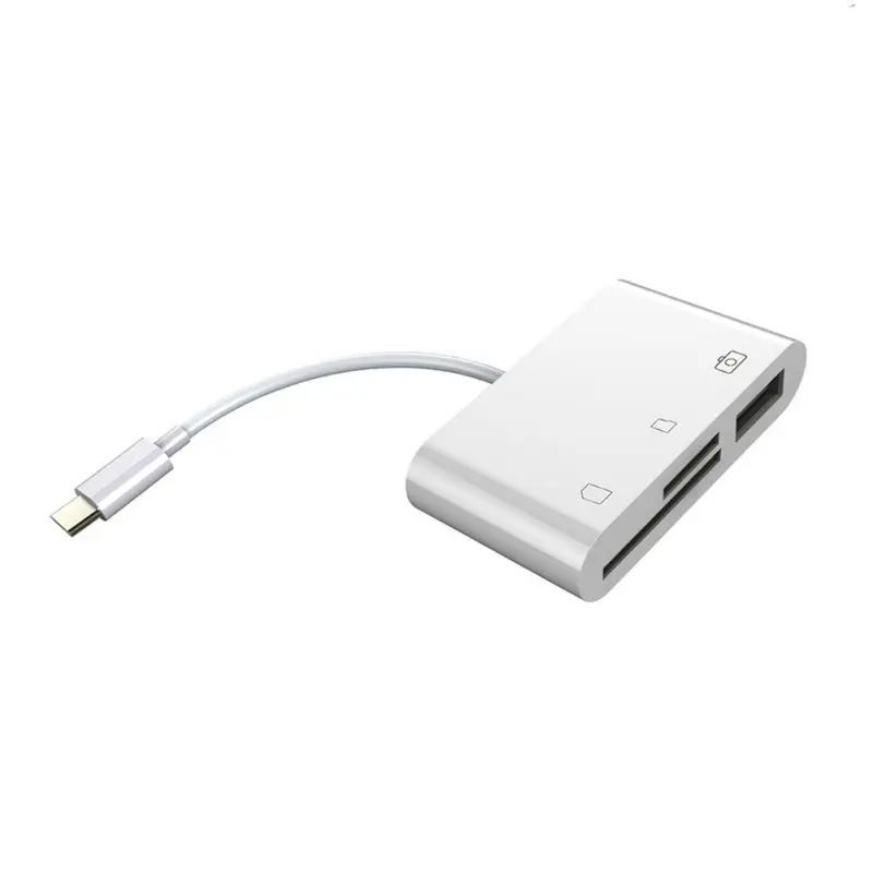 3-в-1 USB-C кард-ридер адаптер OTG Тип-C Камера телефона планшетного компьютера и аксессуары для TF защищенная цифровая карты памяти