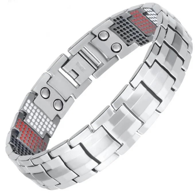 

Women Men Health Care Germanium Magnetic Bracelet for Arthritis and Carpal Tunnel 316L Stainless Steel Power Therapy Bangles