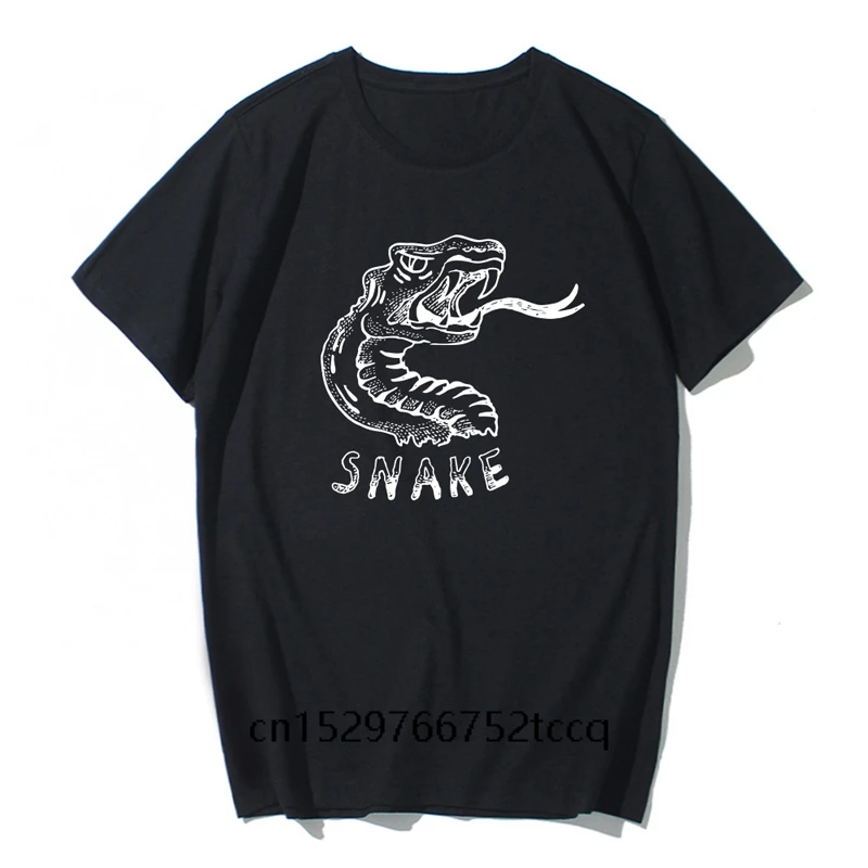 Футболка мужская с забавным принтом модная тенниска со змеиным майка рукавами