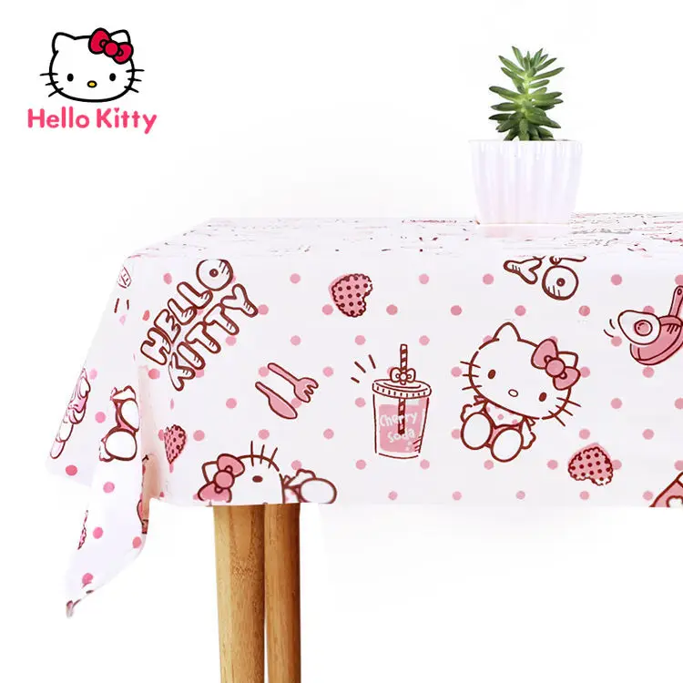 

Hello Kitty Household Printed Tablecloth Thick Waterproof Antifouling Tablecloth 132*178cm Cuttable Picnic Cloth