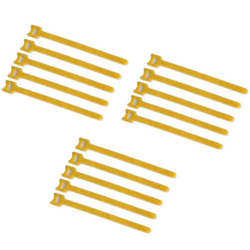 

8 дюймов, 15 шт., многоразовые ремешки Velc ro, застежка-молния, кабельные стяжки различных цветов, регулируемый аккуратный ремешок