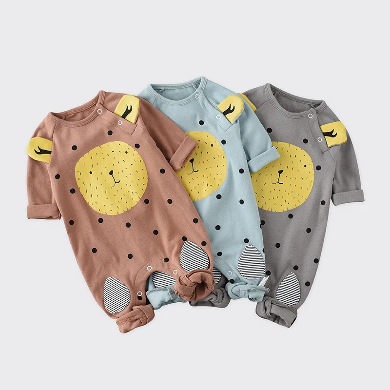 Одежда для маленьких мальчиков комбинезоны с длинными рукавами новорожденных