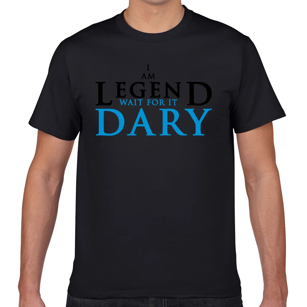 

Мужские топы, футболки, надпись i am legend, подождите его, dary, супер модная винтажная Мужская футболка на заказ