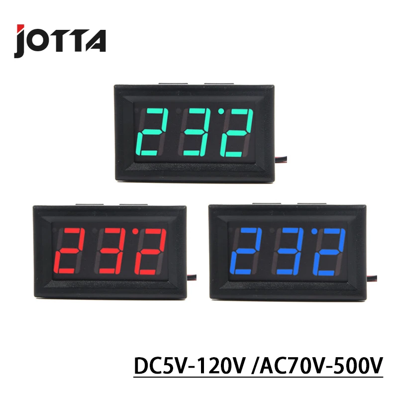 0 56 из двух проводов вольтметр DC5V 120V AC цифровой Дисплей Вольтметр метр AC70