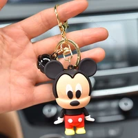 disney mickey mouse winnie the pooh cartoon anime figures lilo stitch doll bell keychain pendant couple bag pendant toys gifts