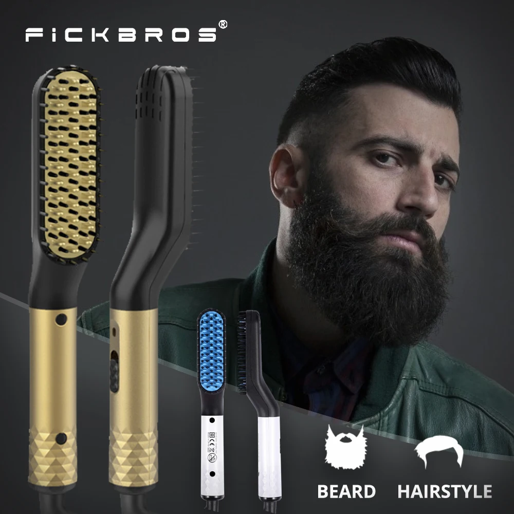 

Electric Hair Straightener Comb Men's Beard Hair Straightener Multifunctional Hair Straightening Comb Curler Quick Beard Styler