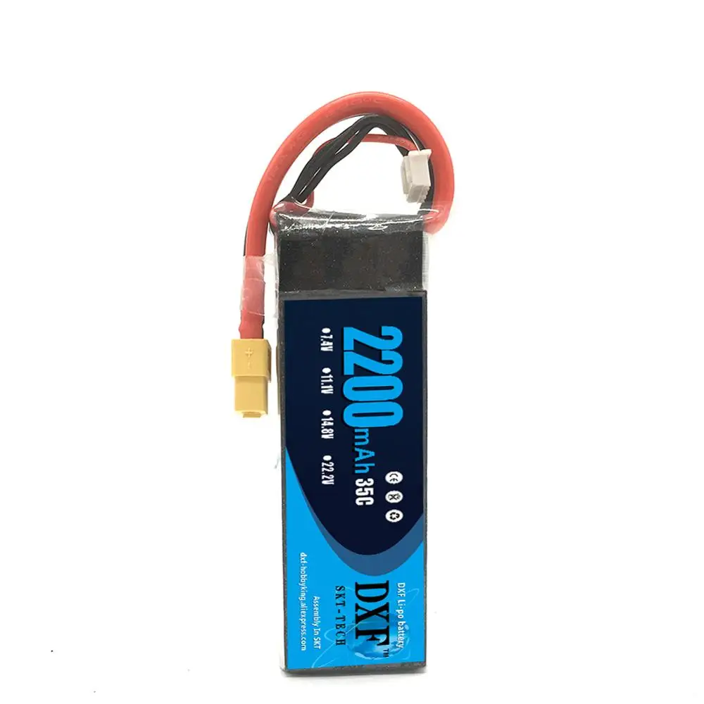 

2PCS DXF Lipo battery 3S 4S 6S 11.1V 14.8V 22.2V 2200mAh 1500mah 35C with XT60 plug for RC Car Helicopter Boat Quadcopter