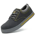 Мужская Рабочая защитная обувь со стальным носком, нескользящая резиновая защитная Рабочая обувь черного цвета